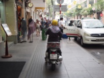 Motorbike on Saigon Sidewalks