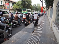 Motorbike on Saigon Sidewalk